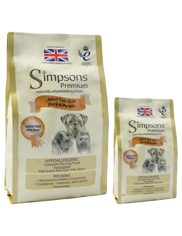Simpsons Premium maistas šunims su antiena ir bulvėmis - 2kg