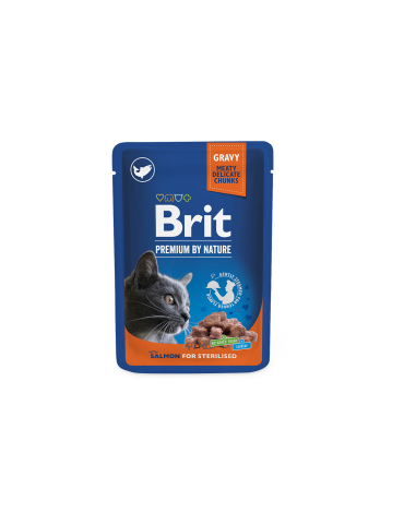 Brit Premium konservai katėms su lašiša - 100g