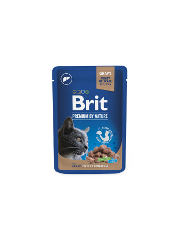 Brit Premium konservai katėms su kepenėlėmis - 100g