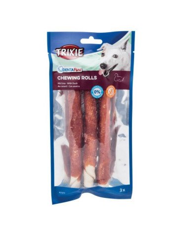 TRIXIE Denta Fun skanėstai šunims, kramtomi antienos suktinukai 140 g