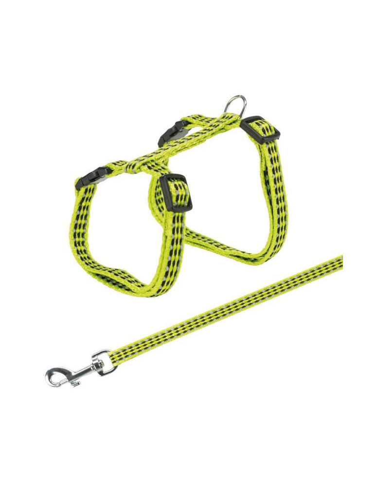TRIXIE  Kačių petnešos su pavadėliu, atspind., metal. sagtys, 22-42 cm-10 mm, 1.20 m TRIXIE  Kačių petnešos su pavadėliu, atspind., metal. sagtys, 22-42 cm-10 mm, 1.20 m