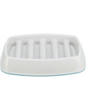 TRIXIE  Lėto ėdimo dubenėlis, plast.-TPR, 0.25 l-21x14 cm, pilkas