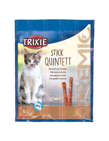 TRIXIE  PREMIO Stick Quintett, poultry-liver, skanėstas katėms 5x5 g