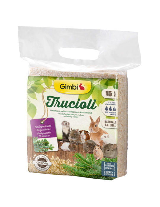 Gimbi natūralios pjuvenos graužikams ir triušiams 15l