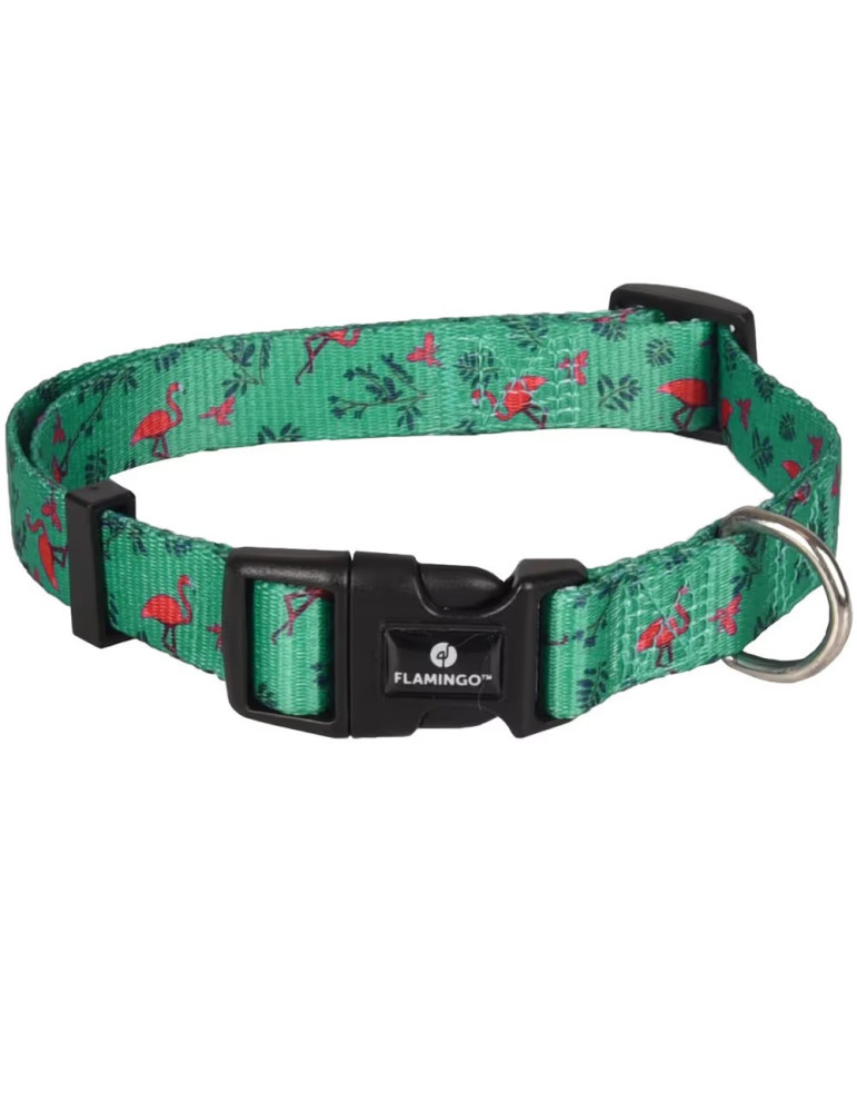 Flamingo Collar Samar Green – reguliuojamas antkaklis šunims Flamingo Collar Samar Green – reguliuojamas antkaklis šunims