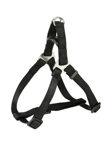 TRIXIE Premium One Touch petnešos, M 50-65cm/20mm, juodos