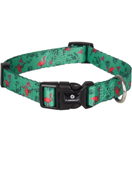 Flamingo Collar Samar Green – reguliuojamas antkaklis šunims