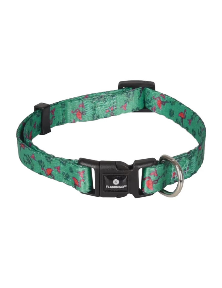 Flamingo Collar Samar Green – reguliuojamas antkaklis šunims