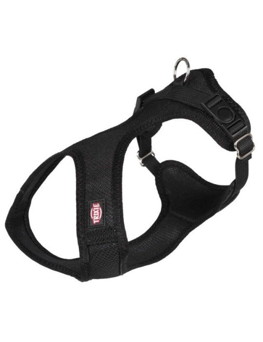 TRIXIE Comfort Soft touring petnešos, S-M 35-60cm/20mm, juodos
