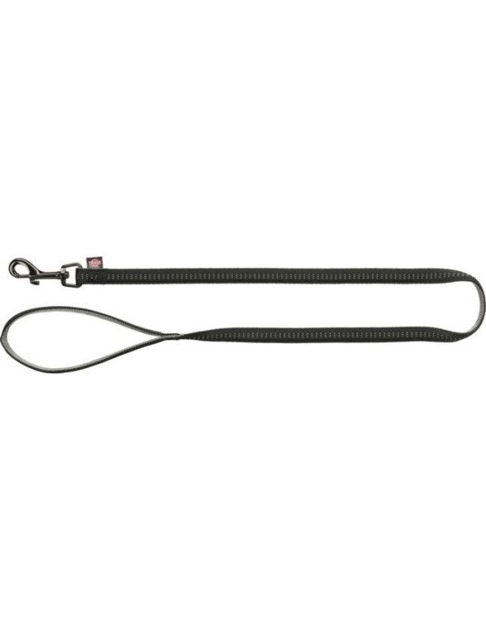 TRIXIE Softline Elegance pavadys, S 1m/15mm, juodas/grafito