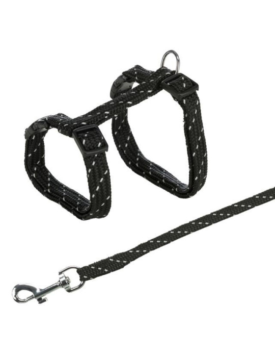 TRIXIE Kačiukų petnešos su pavadėliu, atspind., 27-45cm/10mm, 1.3m TRIXIE Kačiukų petnešos su pavadėliu, atspind., 27-45cm/10mm, 1.3m