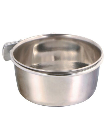 TRIXIE Dubenėlis paukščiams, nerūd. plienas su laikikliu 900 ml/14cm