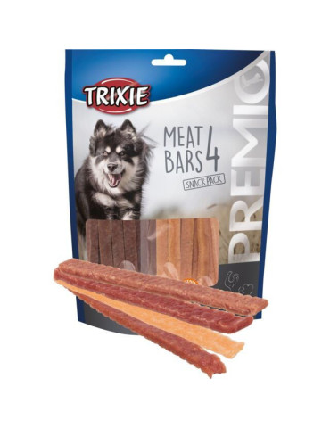 TRIXIE PREMIO 4 Meat Bars, vištiena/antiena/ėriena/lašiša, 4x100 g