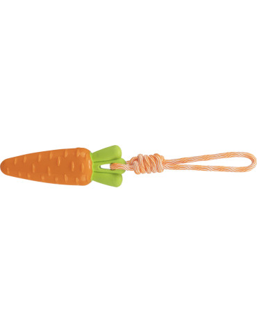 TRIXIE žaislas šuniui Morka ant virvės, 20 cm/39 cm