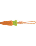 TRIXIE Žaislas šuniui Morka ant virvės, TPR, 20 cm/39 cm