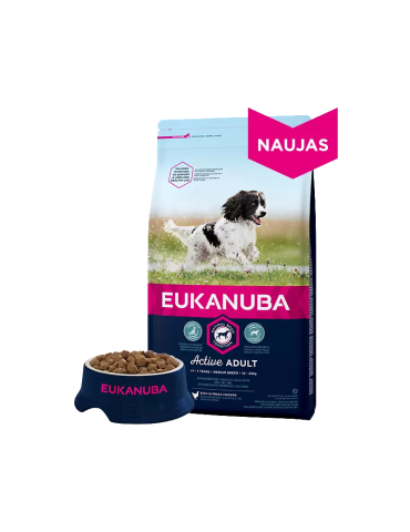 Eukanuba Medium Adult visavertis pašaras šunims su vištiena - 3kg
