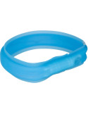 TRIXIE LED antkaklis USB, platus, silikonas, M-L: 50 cm/30 mm, mėlynas