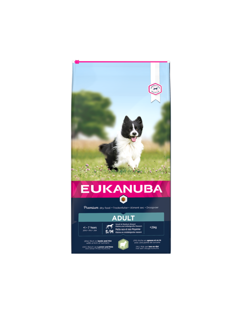 Eukanuba Mini & Medium Adult (ėriena ir ryžiai) 2,5kg Eukanuba Mini & Medium Adult (ėriena ir ryžiai) 2,5kg