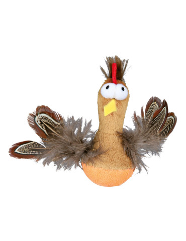 TRIXIE Roly-poly žaislas katėms Višta su katžole, garsinis, 10cm