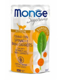 M06835 Monge SUPREME - Cat Wet Pouches Tuna with spinach and baby carrots - Kitten 80g (24)