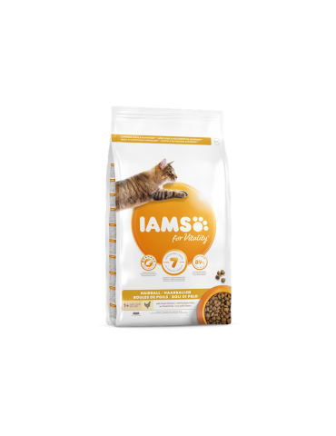 IAMS Adult Cat Hairball (vištiena) 10kg