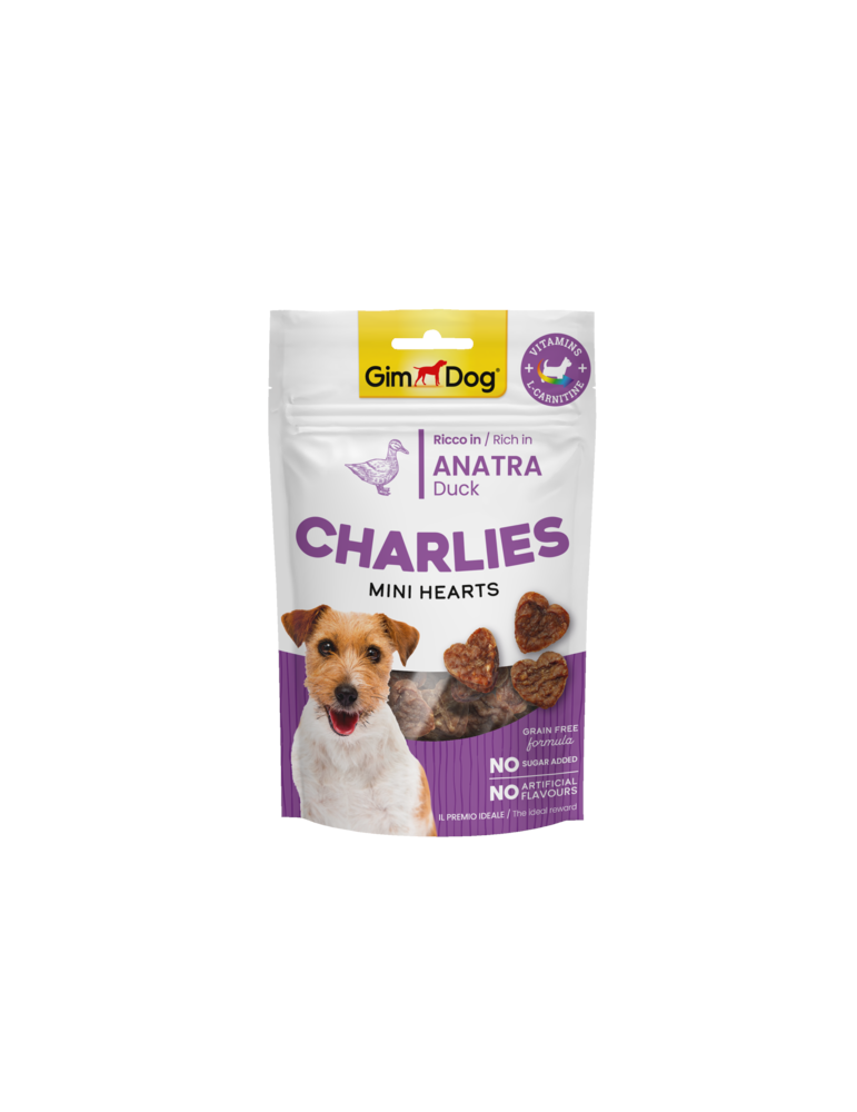 GimDog CHARLIES MONO mini širdelės su antiena 70g