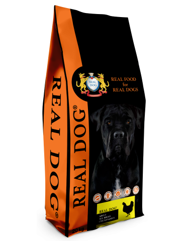 Real Dog Adult sausas maistas šunims su vištiena ir ryžiais 20kg