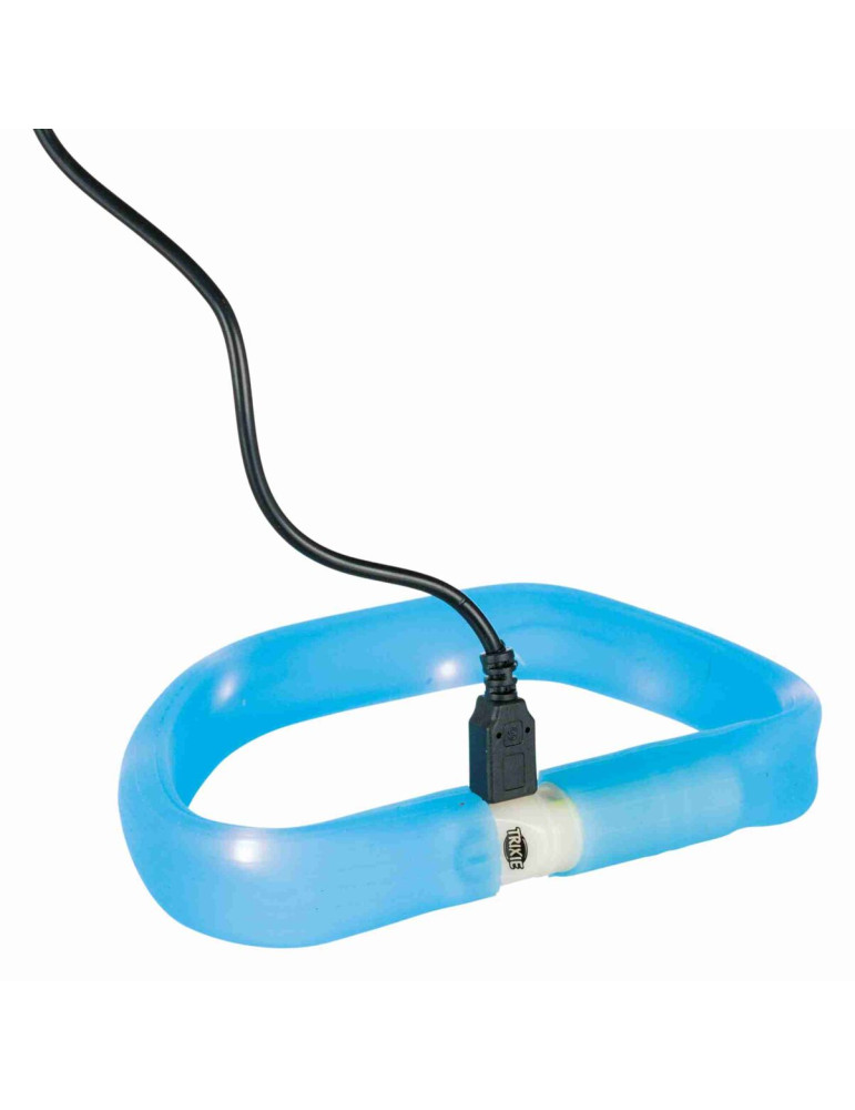 TRIXIE silikoninis LED antkaklis, M-L: 50 cm/30 mm