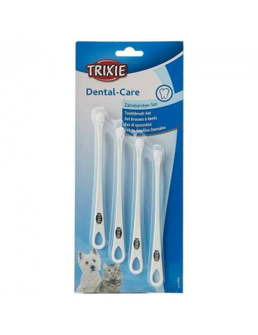 TRIXIE Dantų šepetėlių kompl., mažiems šunims/katėms, 15 cm, 4 vnt