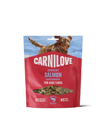 Carnilove skanėstai šunims su lašiša ir mėlynėmis - 200g