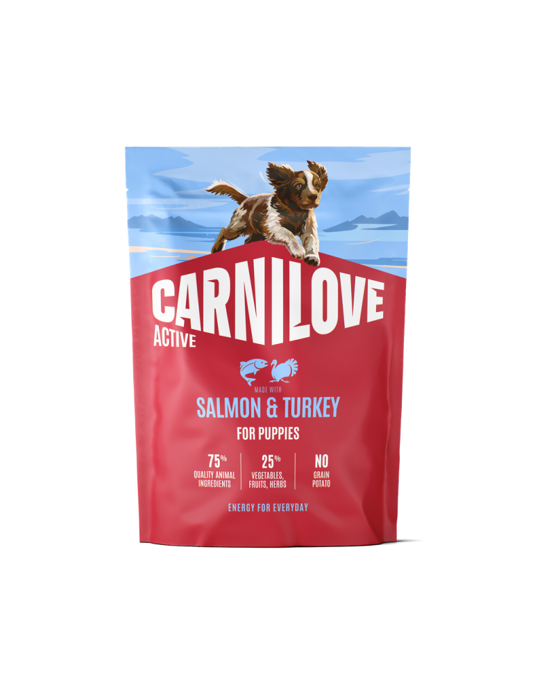 Carnilove sausas maistas šuniukams su lašiša ir kalakutiena - 1,5 kg