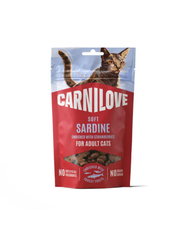 Carnilove skanėstai katėms su sardinėmis ir braškėmis - 50g