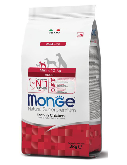 Monge mini adult sausas pašaras (vištiena) 7,5kg