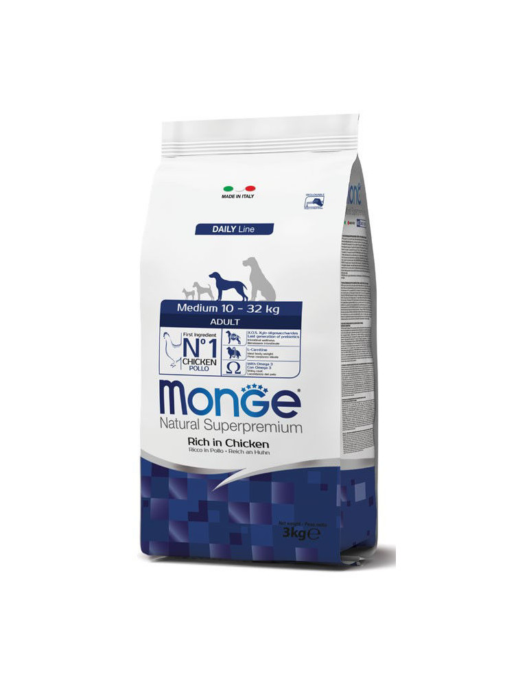 Monge medium adult visavertis sausas pašaras su vištiena 12kg Monge medium adult visavertis sausas pašaras su vištiena 12kg