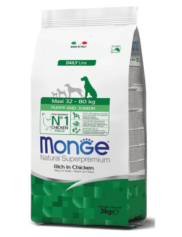 Monge maxi puppy sausas pašaras su vištiena 12kg