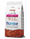 Monge Dry Dog Spec. Line - ypač mažų veislių suaugusiems šunims su ėriena, ryžiais ir bulvėmis 0,8 kg