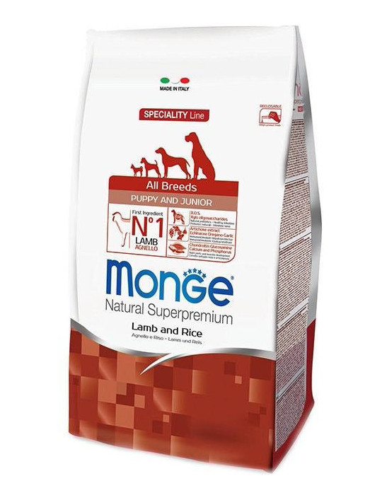 Monge puppy sausas pašaras (ėriena ir ryžiai) 2,5kg