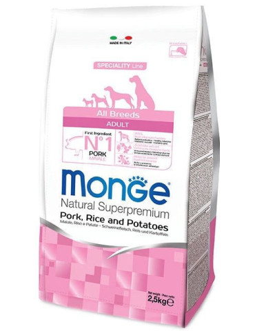 Monge spec. line sausas pašaras šunims su kiauliena 2,5kg
