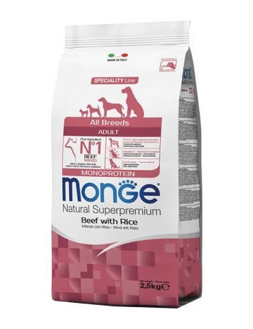 Monge Monoprotein sausas pašaras šunims su jautiena 2,5kg