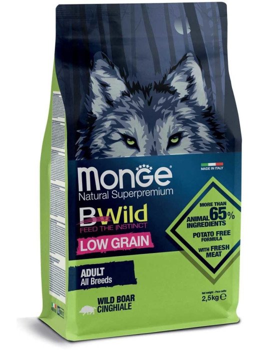 Monge BWild adult sausas pašaras (šerniena) 2,5kg