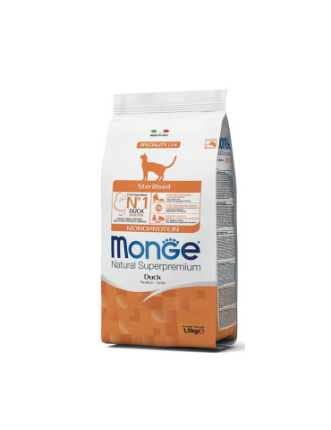 Monge Sterilised sausas maistas katėms su antiena 1,5kg