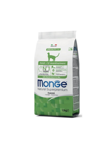 Monge Monoprotein super premium pašaras katėms su triušiena 1,5kg