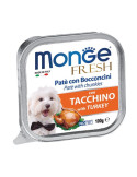 Monge Fresh paštetas šunims su kalakutienos gabalėliais 100g