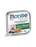 Monge Fresh paštetas šunims su vištienos gabalėliais ir daržovėmis100g