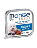 Monge Fresh paštetas šunims su antienos gabalėliais100g