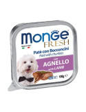 Monge Fresh paštetas šunims su ėrienos gabalėliais100g