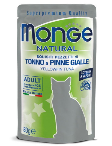 Monge Natural konservai katėms, su tuno kąsneliais 80g