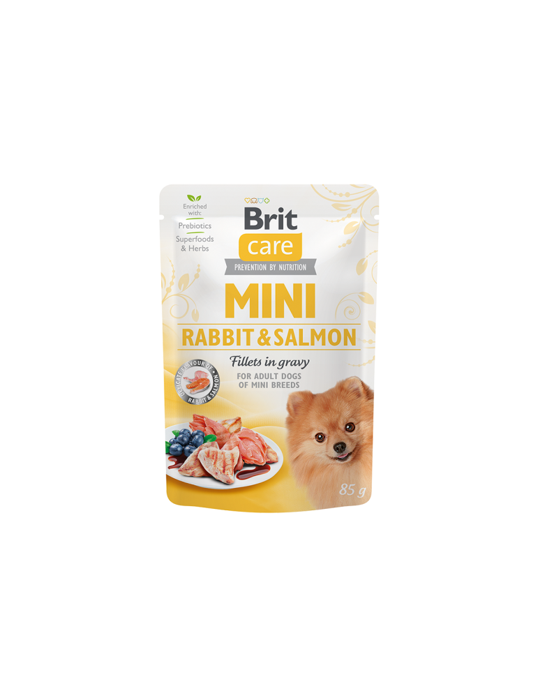 Brit Care Mini konservai šunims su triušiena ir lašiša - 85 g Brit Care Mini konservai šunims su triušiena ir lašiša - 85 g