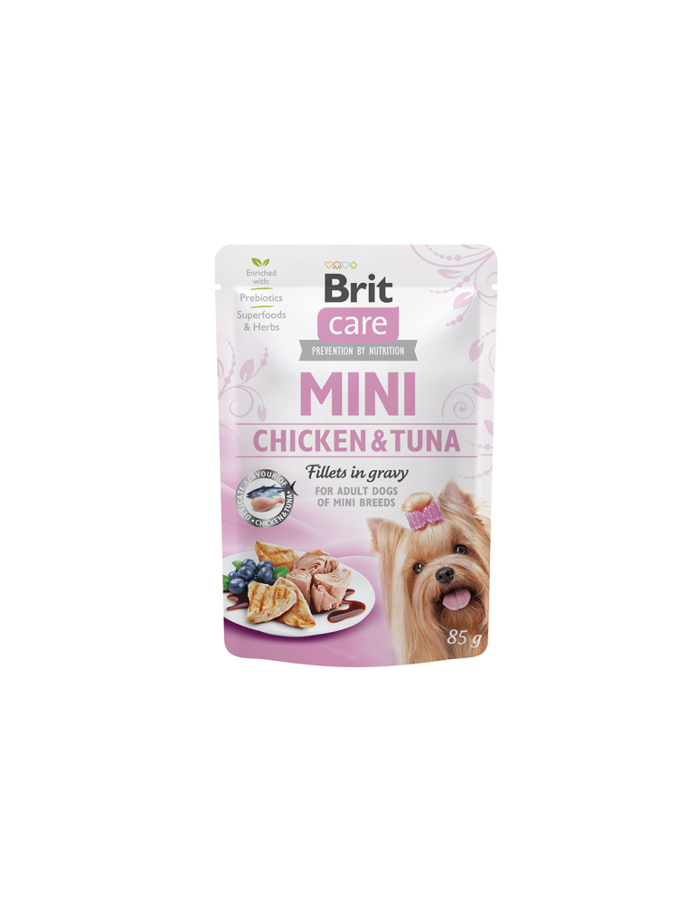 Brit Care Mini konservai šunims su vištiena ir tunu - 85 g Brit Care Mini konservai šunims su vištiena ir tunu - 85 g