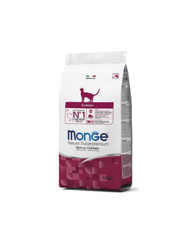 Monge Indoor sausas pašatas katėms su vištienas 10kg
